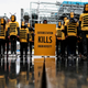 Demonstrators wearing bees masks and costumes demonstrate for biodiversity for the World Wide Fund for Nature (WWF) on May 4, 2019, in Paris.